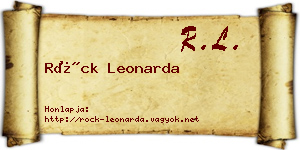 Röck Leonarda névjegykártya